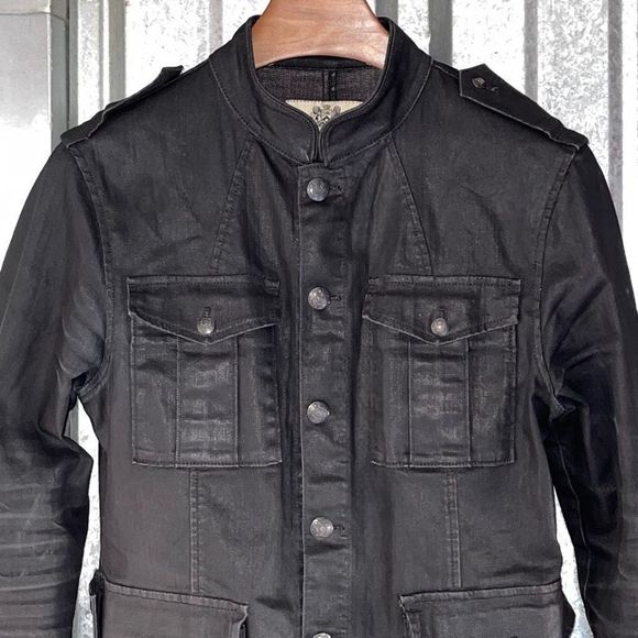 Vintage juicy couture men’s military style denim jacket - Picture 11 of 11